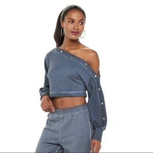 Jennifer Lopez Cropped Sweatshirt NWT